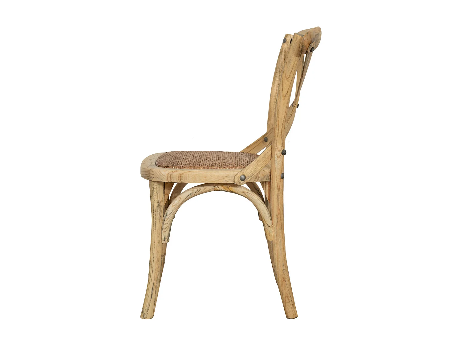 BISCOTTINI - Chaise bébé - Bois massif avec assise en rotin tressé vintage - Chaise de bistrot - Chaise de jardin - Chaise de cuisine - 36x42x65 cm