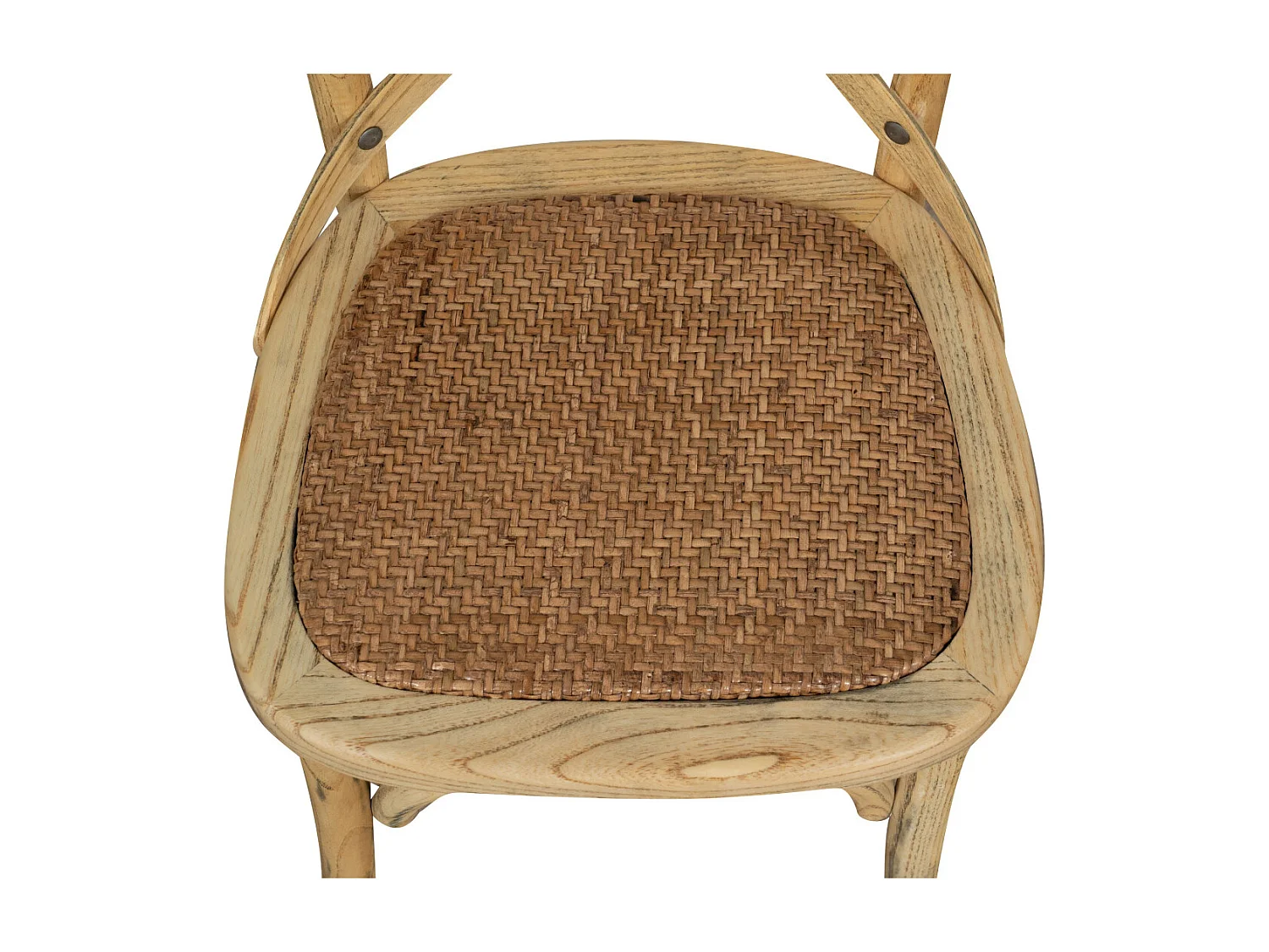 BISCOTTINI - Chaise bébé - Bois massif avec assise en rotin tressé vintage - Chaise de bistrot - Chaise de jardin - Chaise de cuisine - 36x42x65 cm