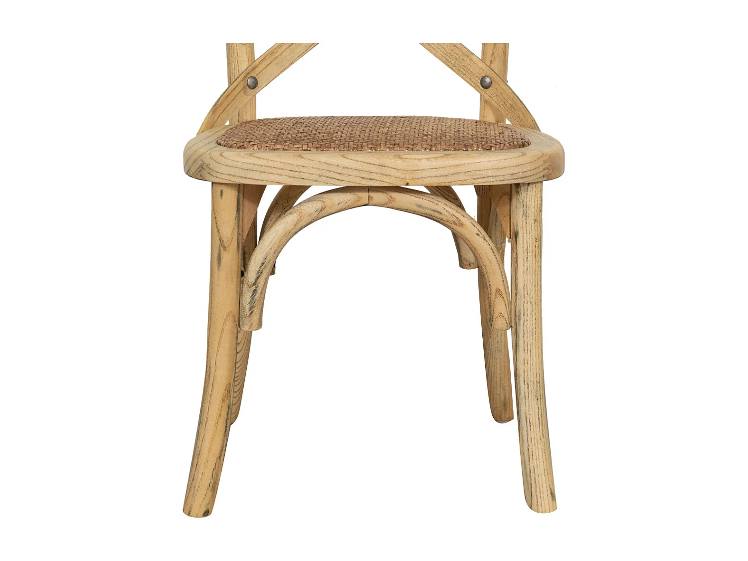BISCOTTINI - Chaise bébé - Bois massif avec assise en rotin tressé vintage - Chaise de bistrot - Chaise de jardin - Chaise de cuisine - 36x42x65 cm