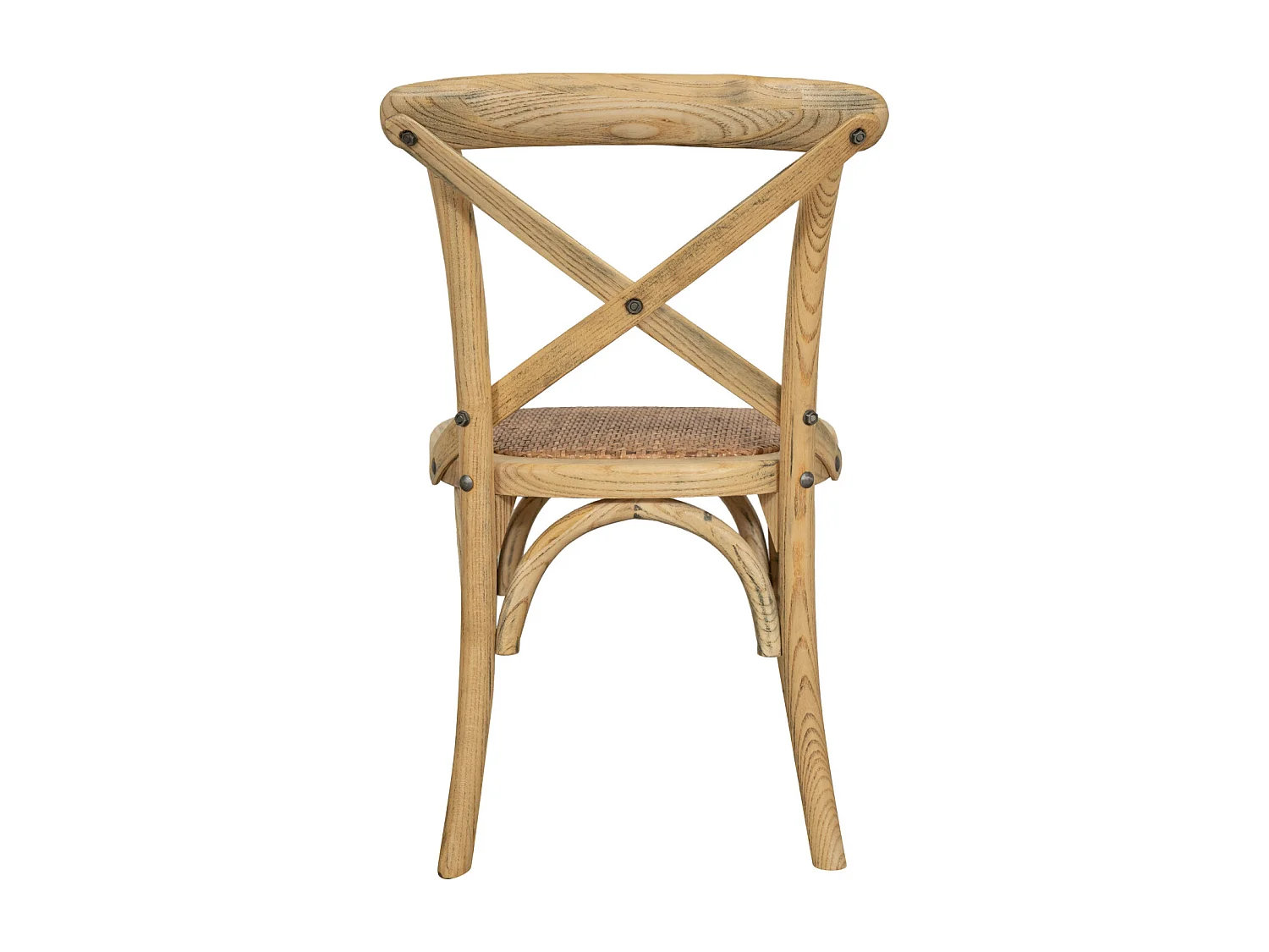 BISCOTTINI - Chaise bébé - Bois massif avec assise en rotin tressé vintage - Chaise de bistrot - Chaise de jardin - Chaise de cuisine - 36x42x65 cm