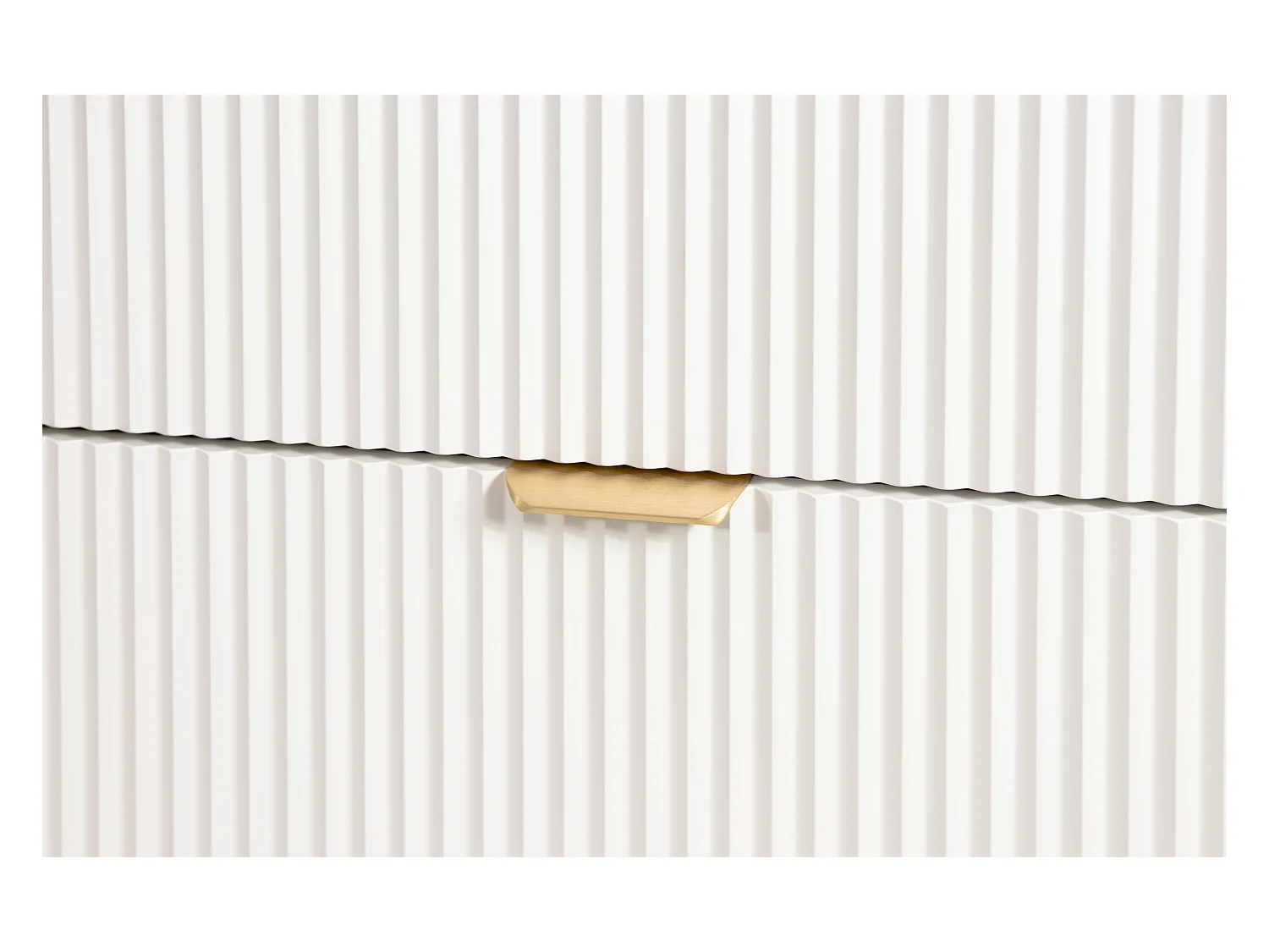 Waschtischunterschrank WENA, geriffelte Fronten, Willy, 80x60x47 cm, Weiß/Walnuss