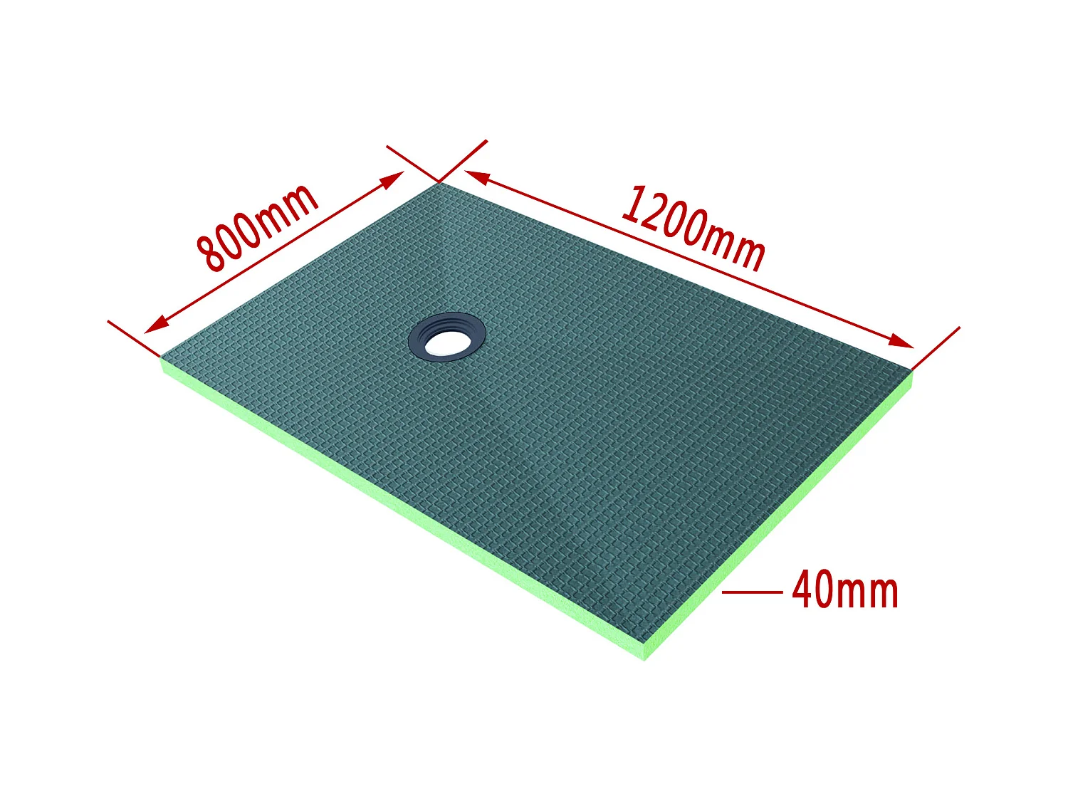 AICA Plato de ducha de xps,tablero de aislamiento impermeable,1200x800x40mm