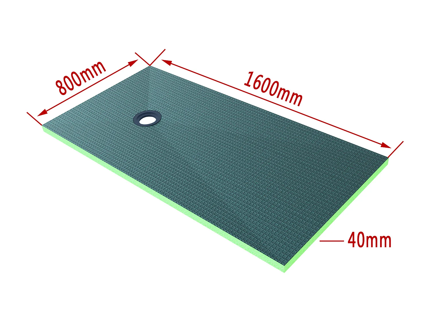 AICA Plato de ducha de xps,tablero de aislamiento impermeable,1600x800x40mm