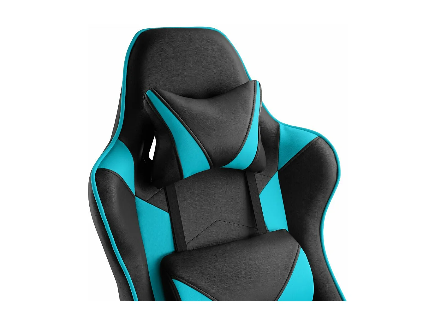 Silla de oficina gaming con ruedas reposabrazos sintético negro/azul diseño deportivo 08_0000369