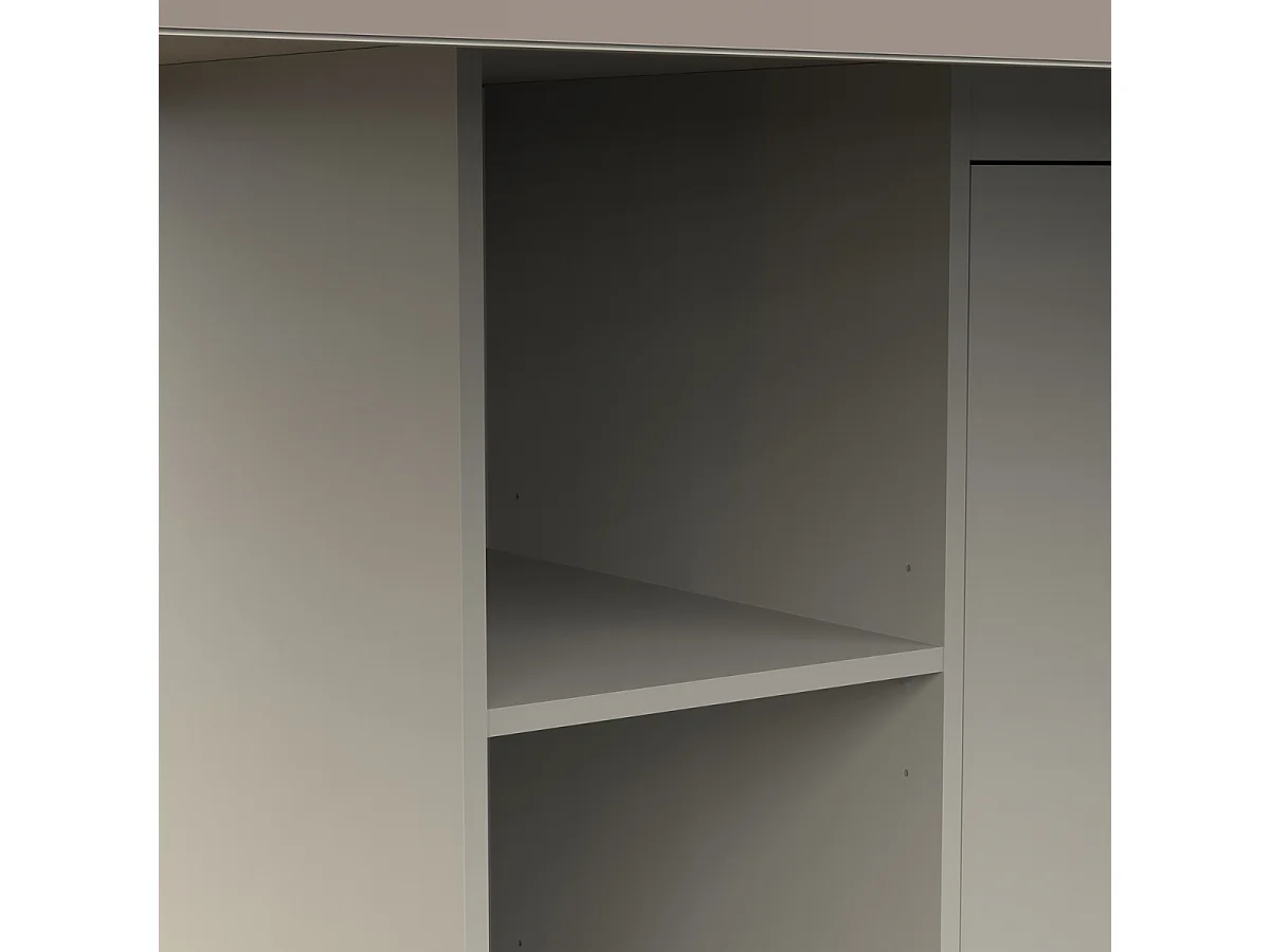 Hochbett mit Schreibtisch und Kleiderschrank H183 cm - CAMILLIA