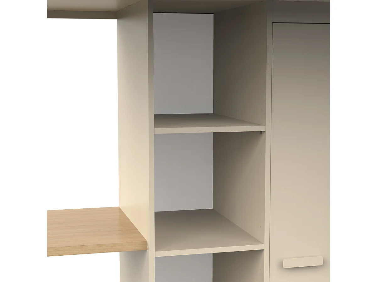 Hoogslaper met bureau en kast H183 cm - CAMILLIA