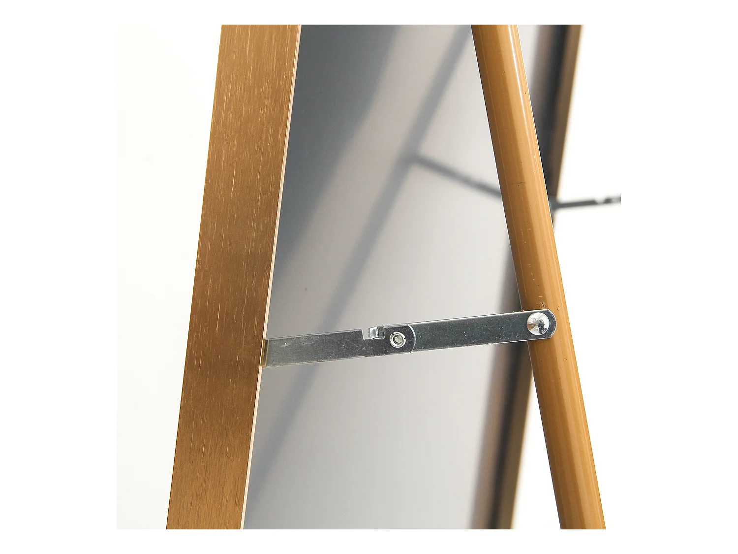 Espejo de cuerpo entero 180x80 cm, de pie o colgante, gran espejo con marco de aluminio dorado en arco, ideal para sala de estar o dormitorio