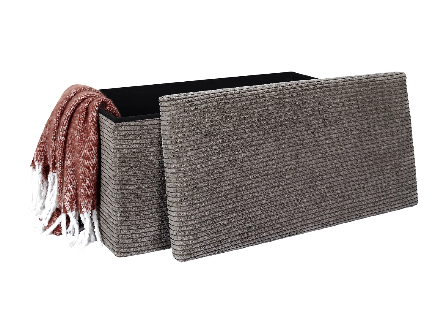 Coffre Banc Pliable Cotele Scott Taupe Gris