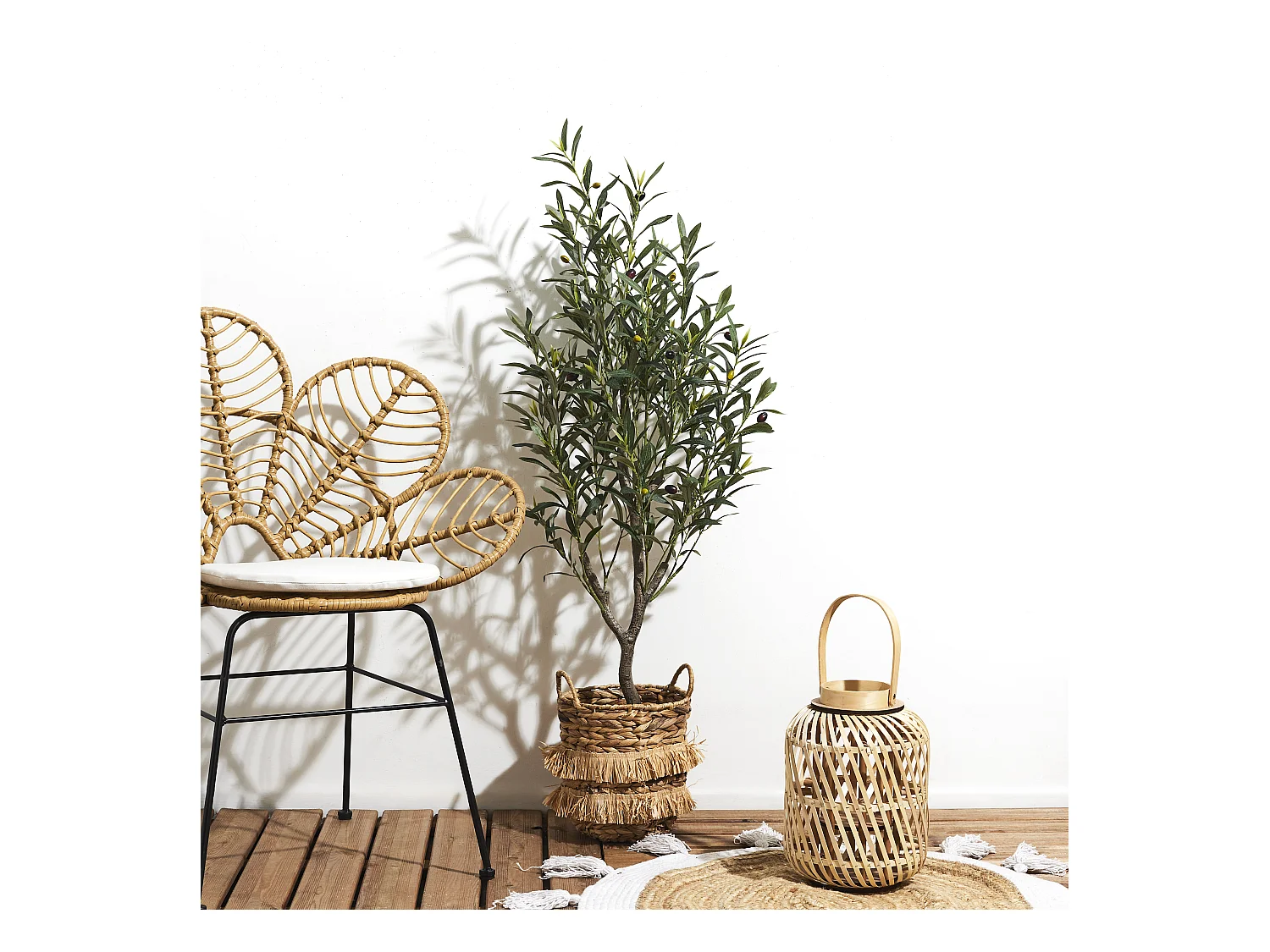 Plante Artificielle Olivier 120cm Vert