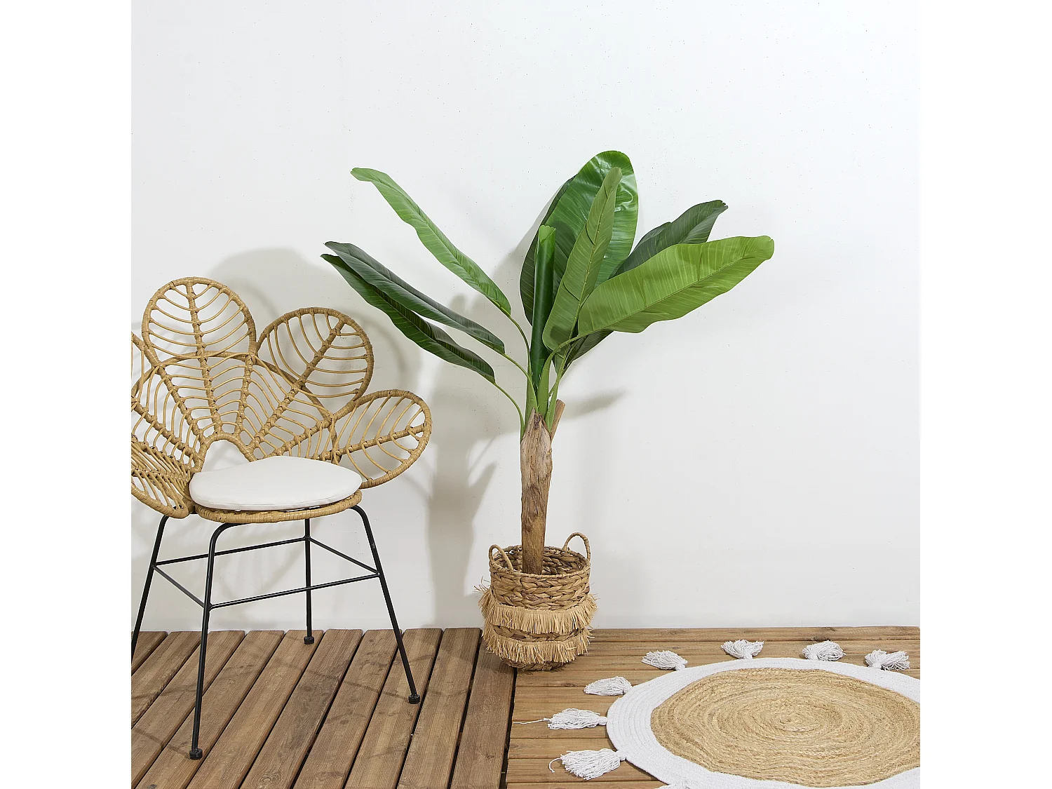 Plante Artificielle Bananier 120cm Vert