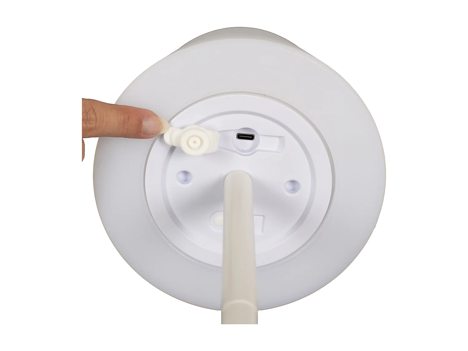 Lampe A Poser Ip44 Rechargeable Blanc Blanc