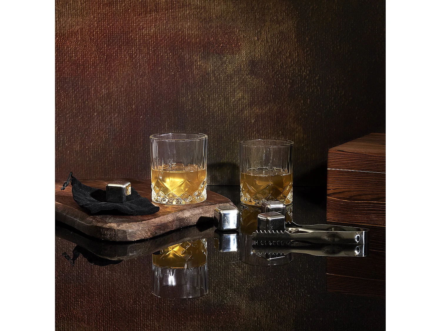 Coffret Whisky Gentleman 10 Pcs Marron