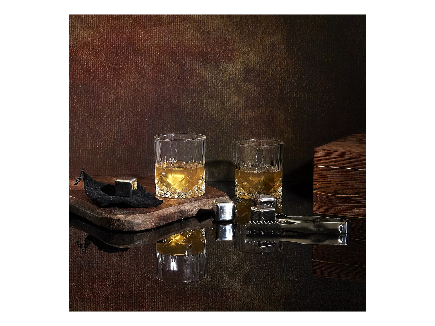 Coffret Whisky Gentleman 10 Pcs Marron