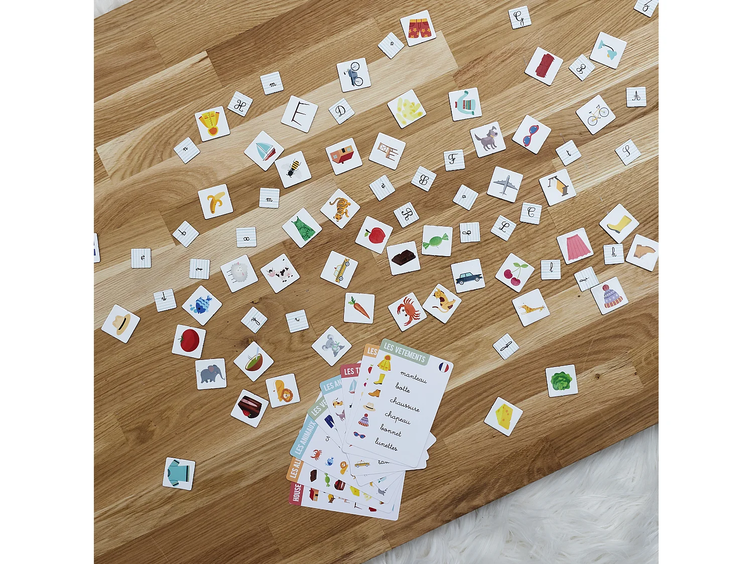 Tableau En Bois Je Comprends Les Lettres Multicolore