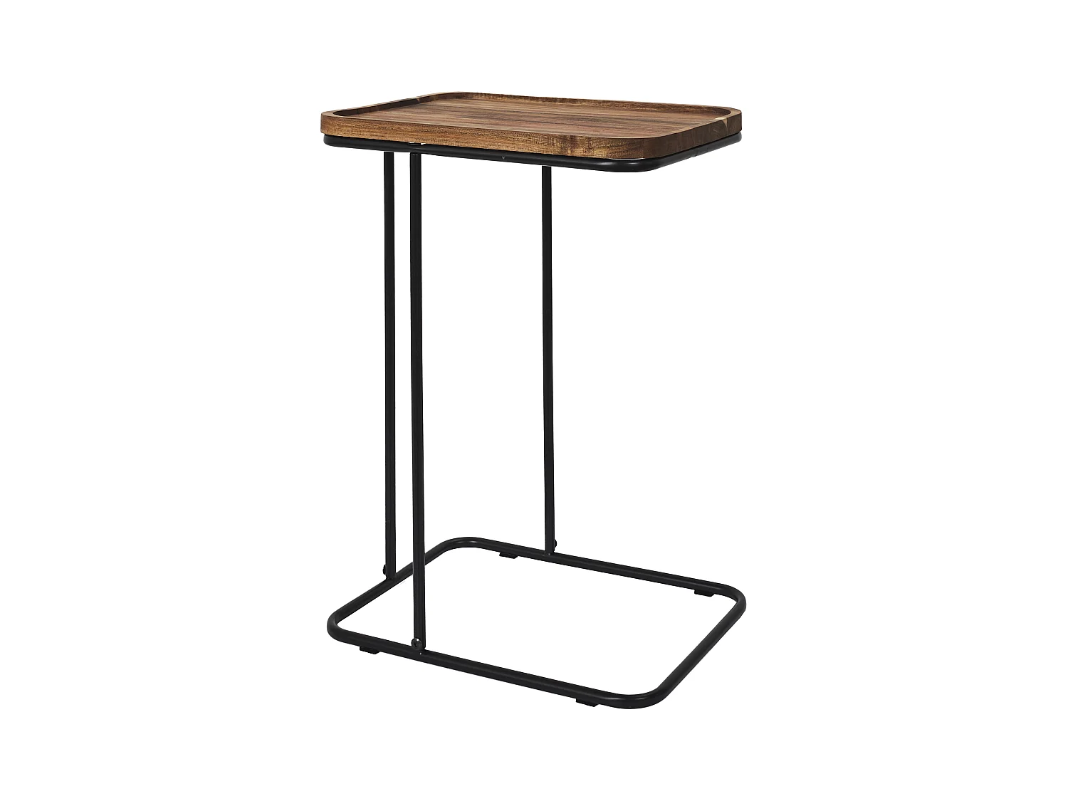 Bout De Canape Acacia Marron, Noir