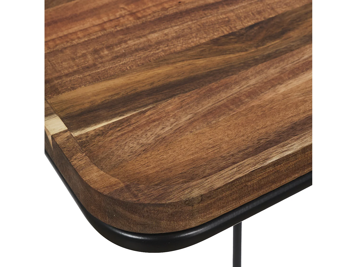 Table d'Appoint Bout de Canapé en Bois "Acacia" 55cm Marron