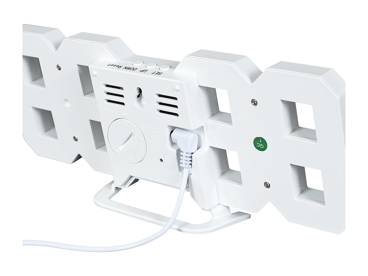 Reveil Numerique Led Blanche 3d Blanc