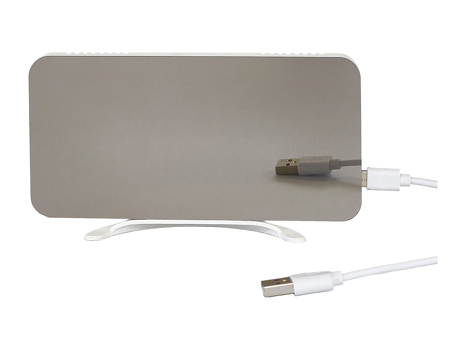 Reveil Numerique Led Miroir Rgb Blanc