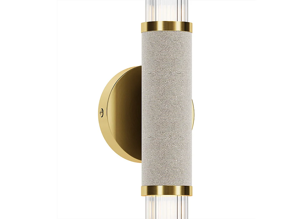 LED-Wandlampe Tube aus Metall und Glas - Vintage - Wada