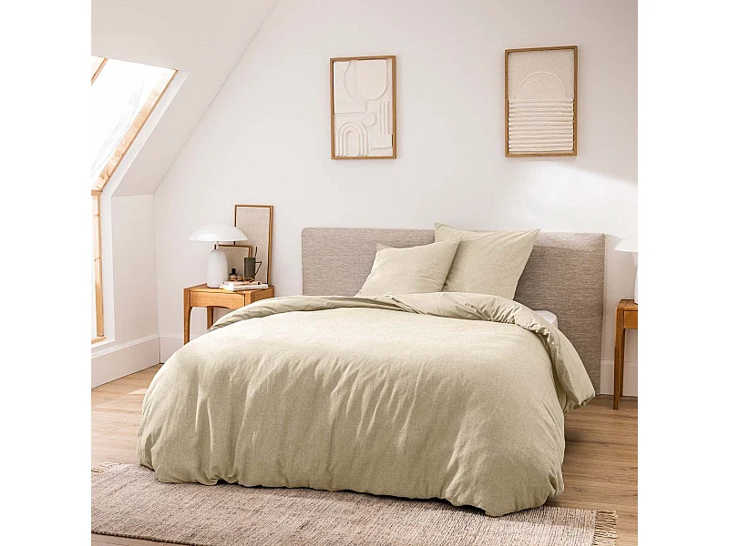 Parure de Lit 3 Pièces "Meline" 260x240cm Sable