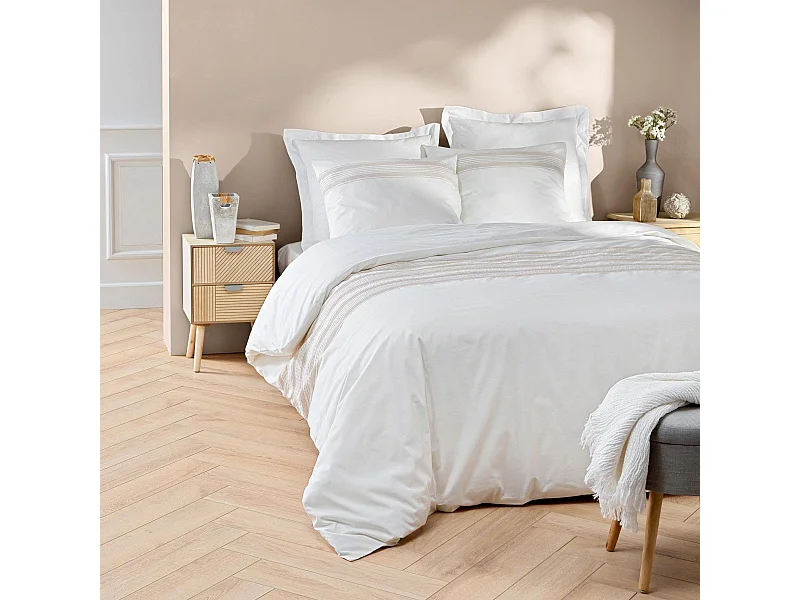 Parure de Lit 3 Pièces "Opera" 260x240cm Blanc