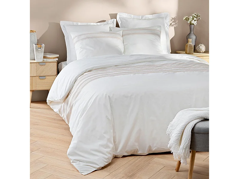 Parure de Lit 3 Pièces "Opera" 240x220cm Blanc