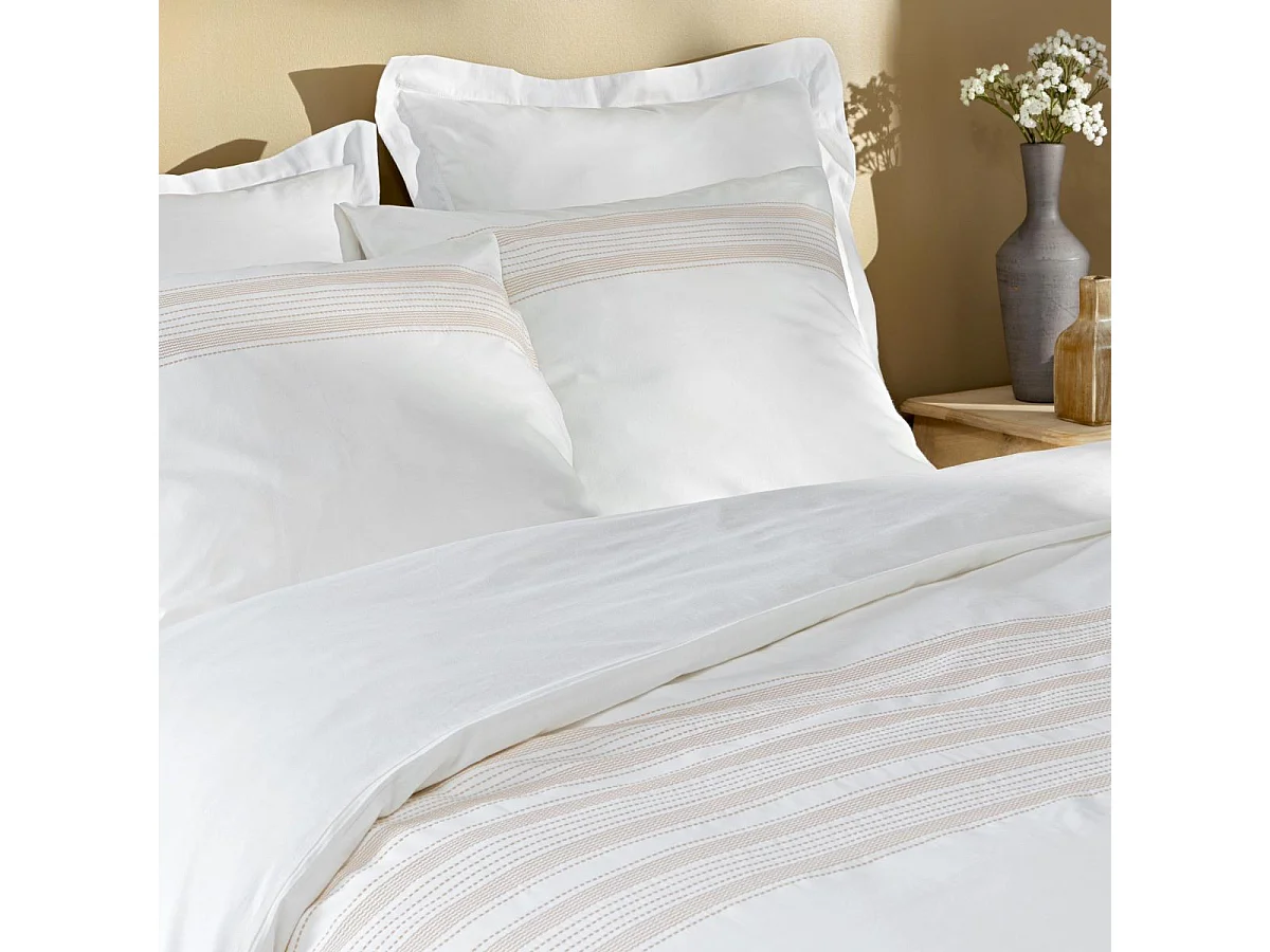 Parure de Lit 3 Pièces "Opera" 240x220cm Blanc