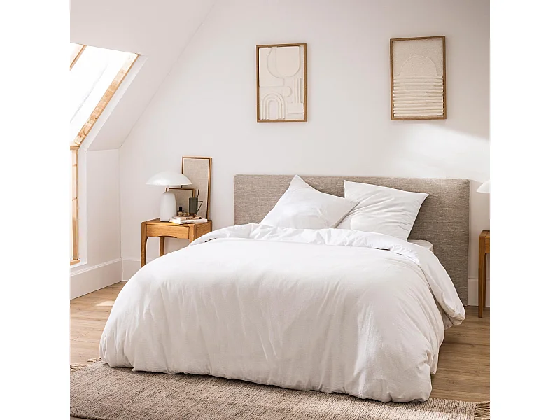 Parure de Lit 3 Pièces "Meline" 240x220cm Blanc
