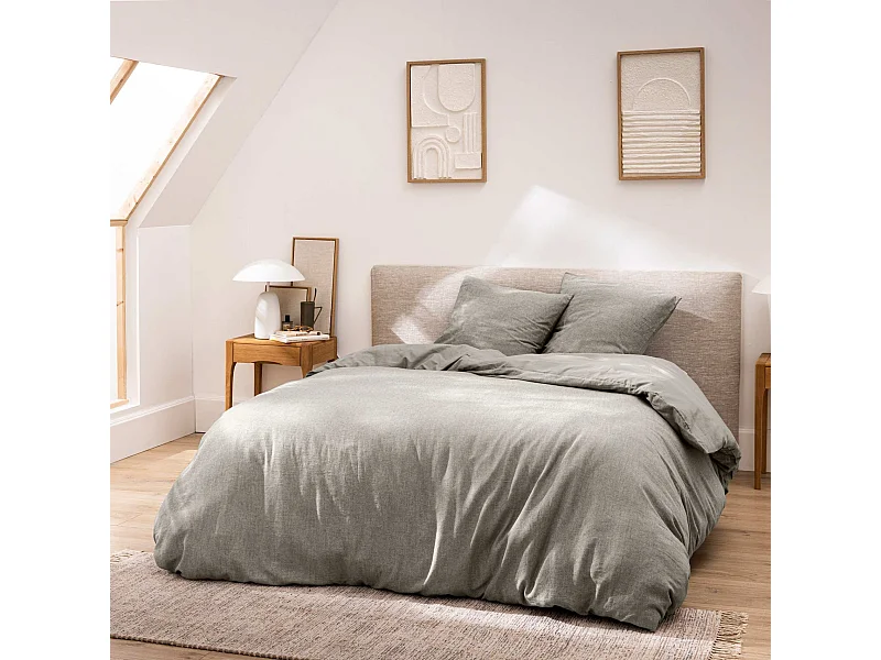 Parure de Lit 3 Pièces "Meline" 240x220cm Anthracite