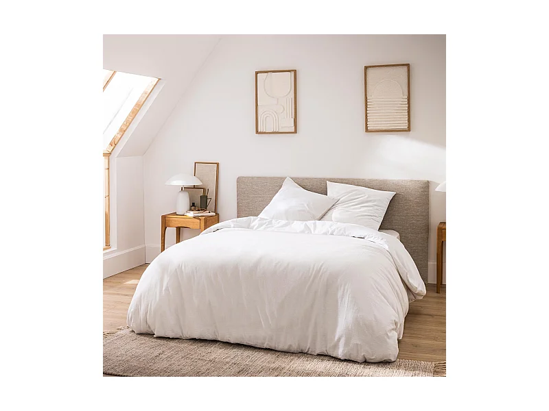 Parure de Lit 3 Pièces "Meline" 260x240cm Blanc
