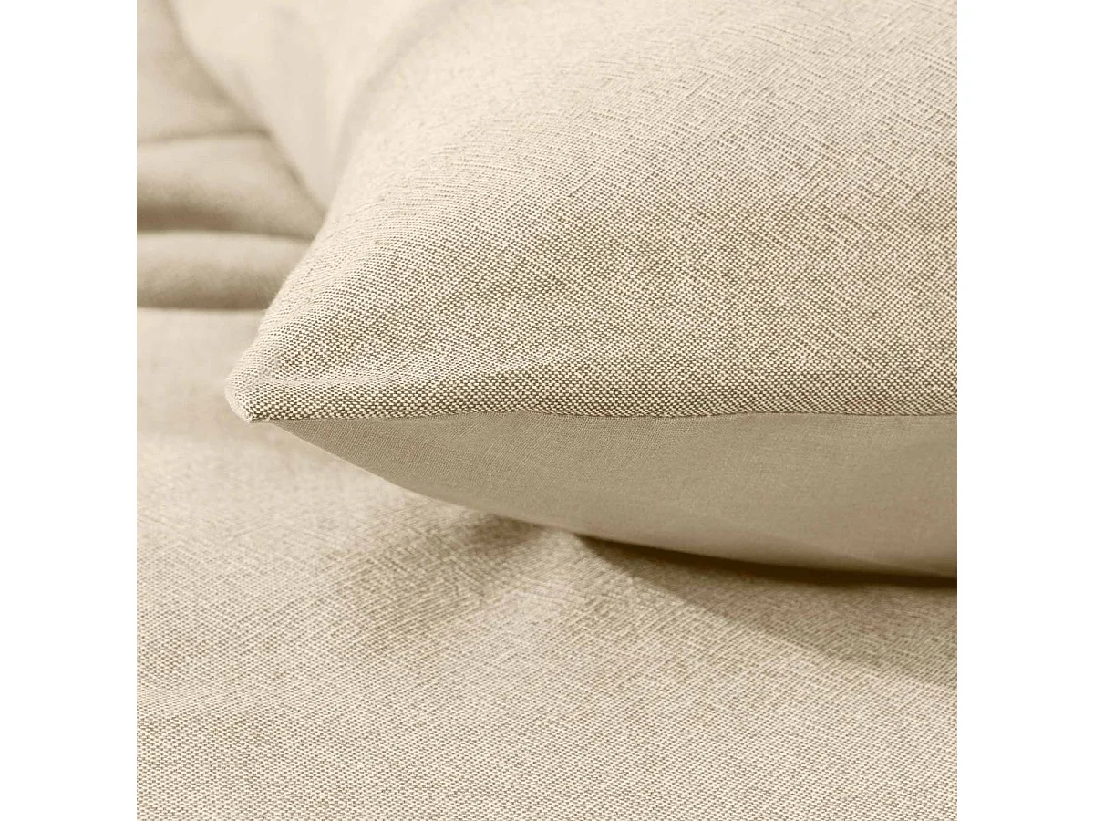 Parure de Lit 3 Pièces "Meline" 240x220cm Sable