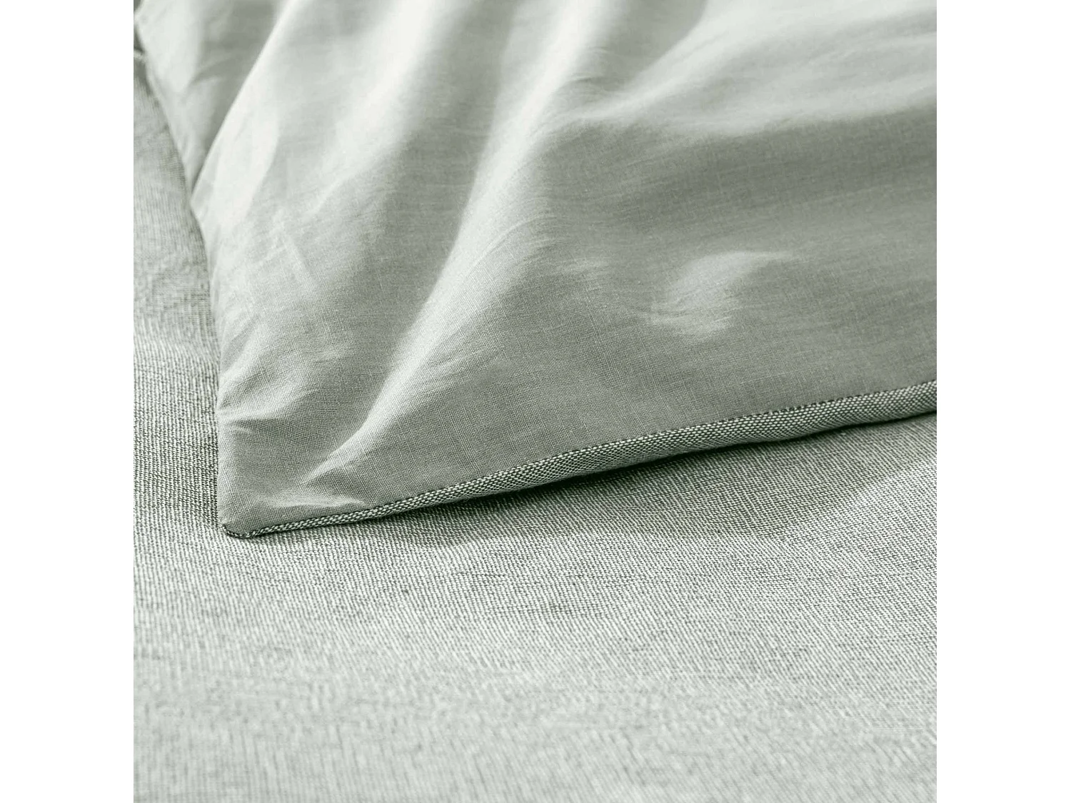 Parure de Lit 3 Pièces "Meline" 260x240cm Sauge