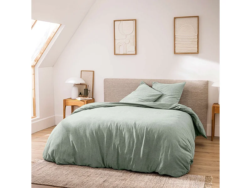 Bettwäsche-Set 3-teilig "Meline" 100% Baumwolle 240x220cm Salbei