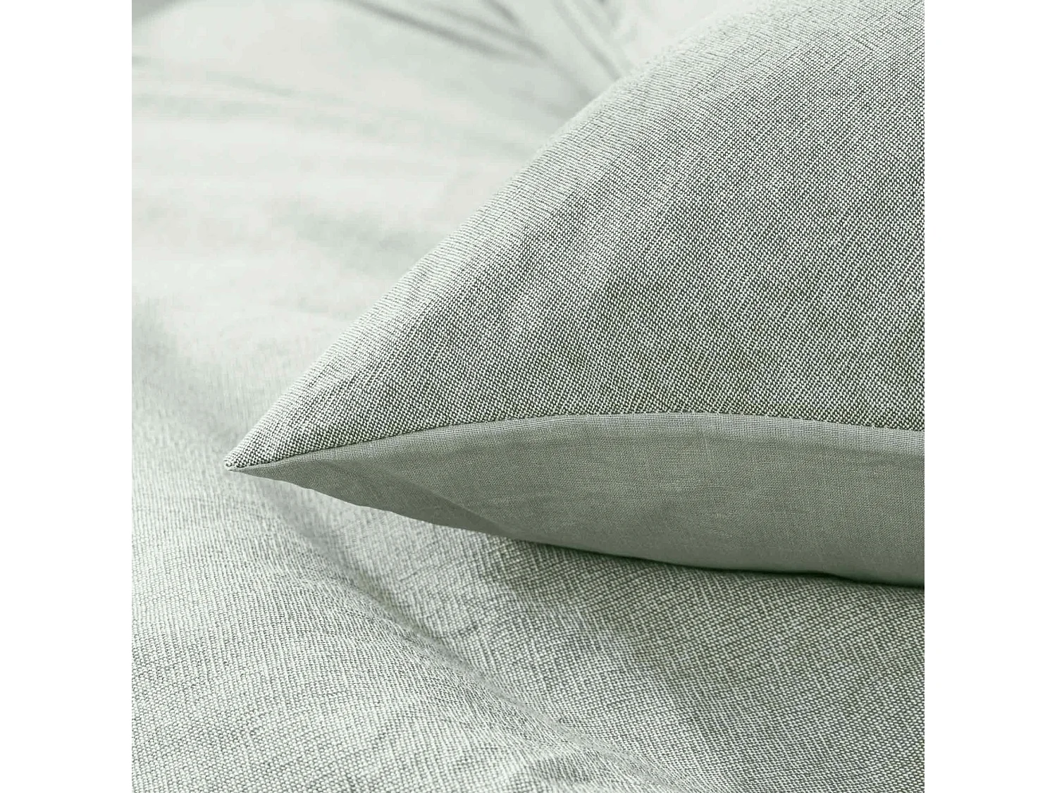 Juego de Cama 3 Piezas "Meline" 100% Algodón 240x220cm Salvia