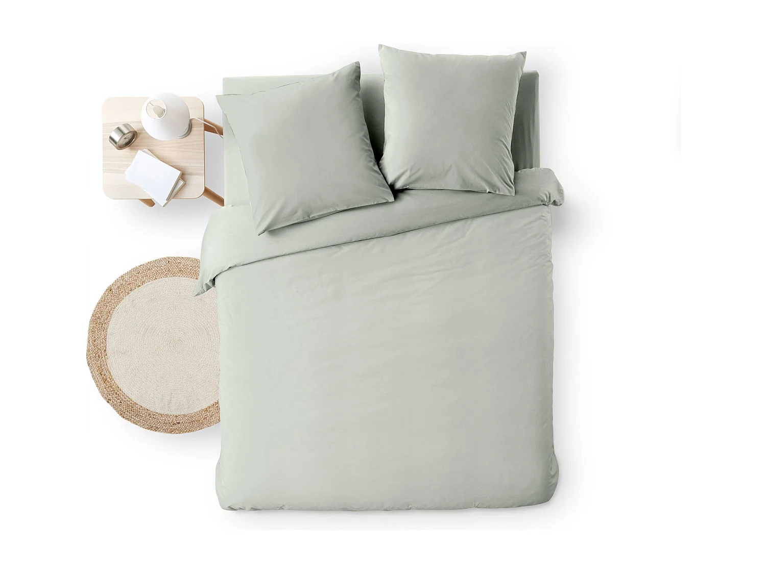 Bettwäsche-Set 3-teilig "Meline" 100% Baumwolle 240x220cm Salbei