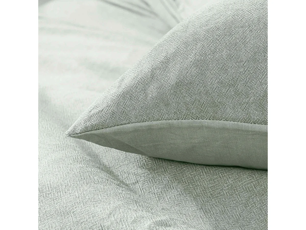 Parure de Lit 3 Pièces "Meline" 240x220cm Sauge