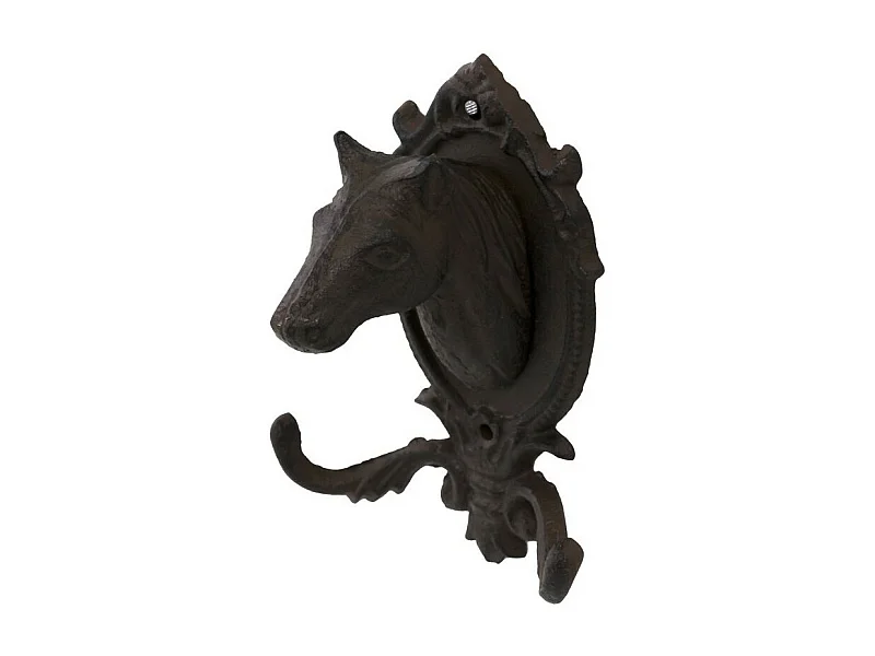 Porte manteau en fonte marron 15.5 x 12 x 9 cm