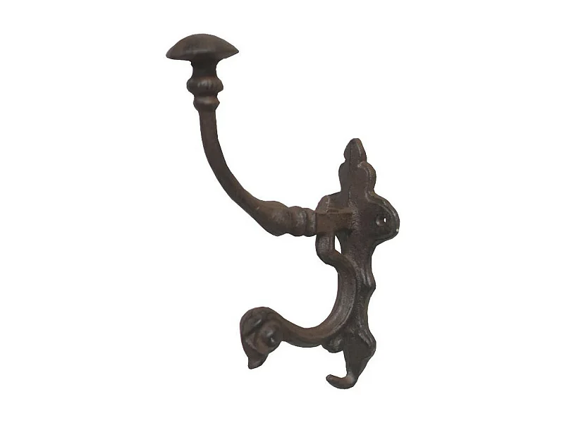 Porte manteau en fonte marron 23 x 17 cm