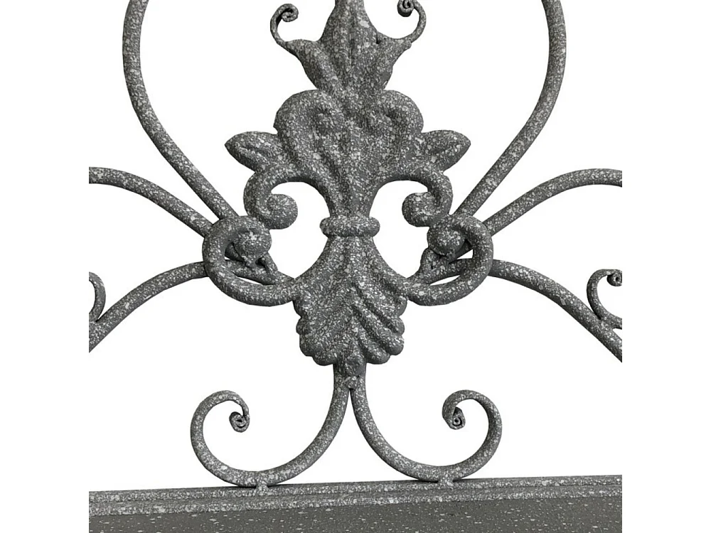 Porte manteaux étagère en métal gris 51 x 38 x 18.5 cm