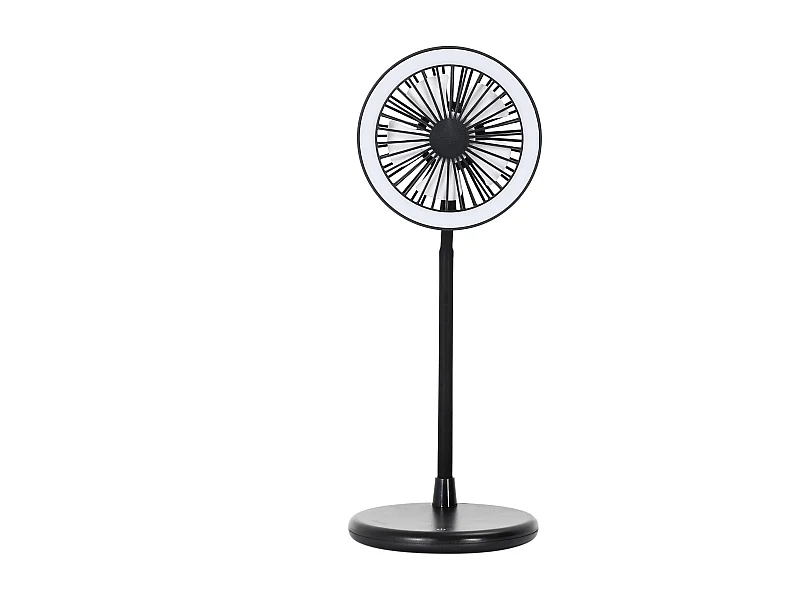 Ventilateur Lampe Led Noir