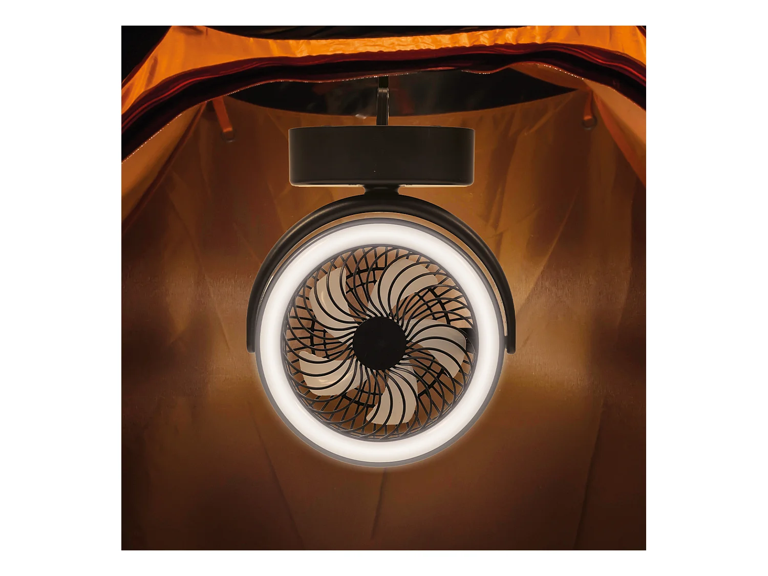 Ventilateur Lampe Led Noir