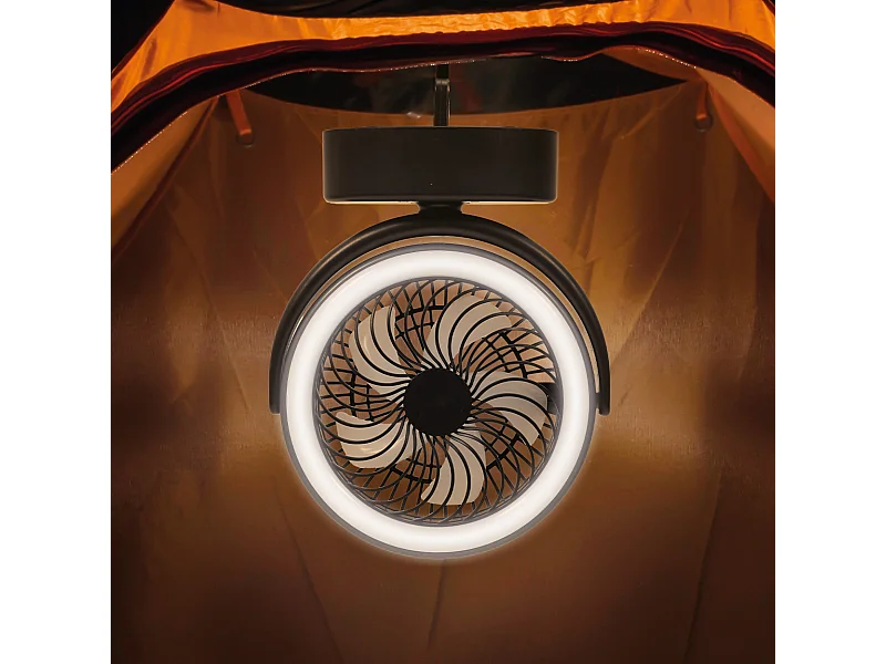 Ventilateur Lampe Led Noir