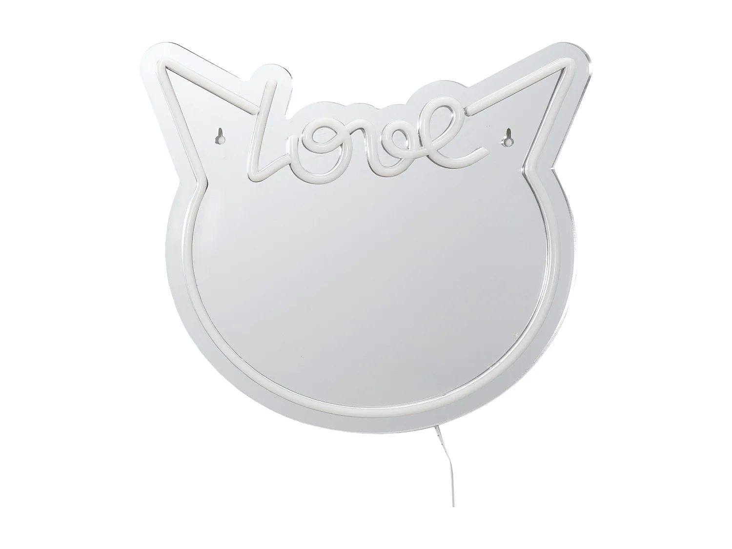 Mirroir Led Effet Neon Rose