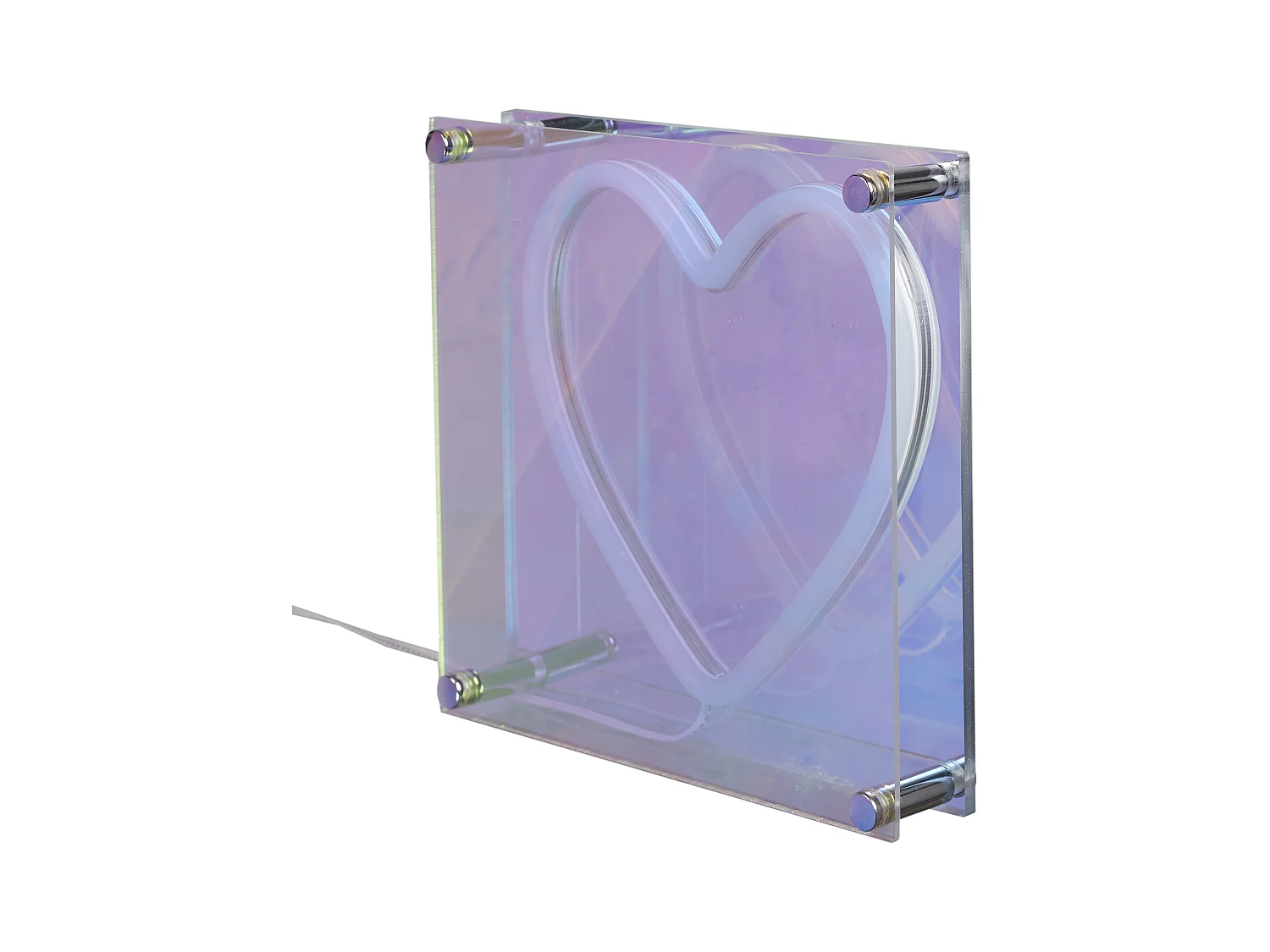 Lampe Acrylique Led  Perspective Blanc