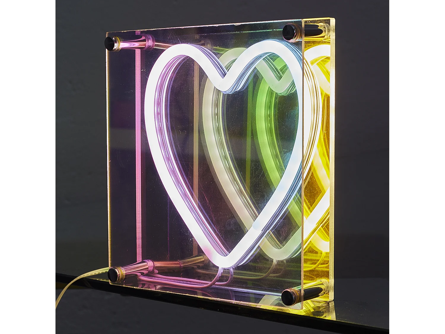 Lampe Acrylique Led  Perspective Blanc