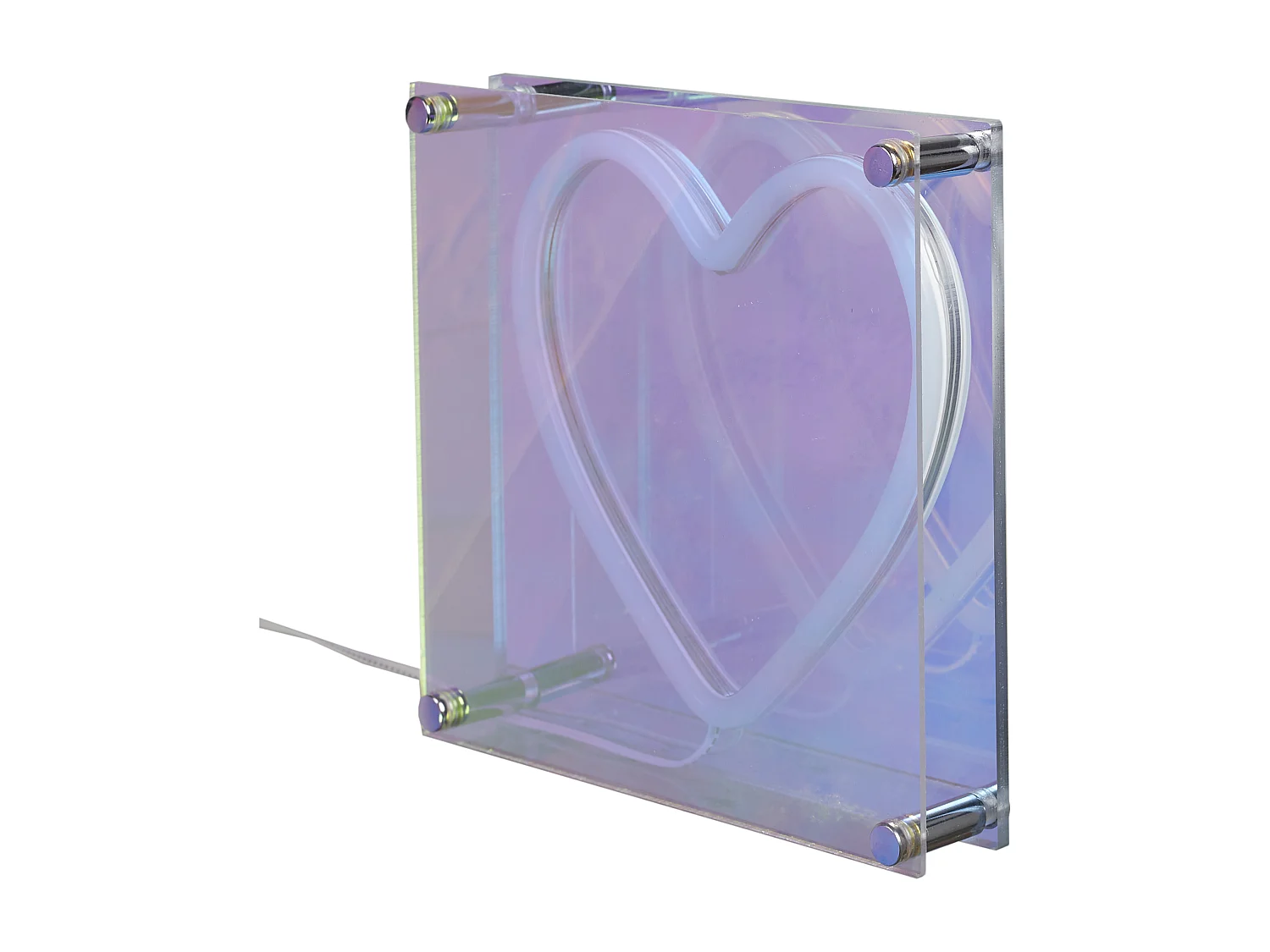 Lampe Acrylique Led  Perspective Blanc