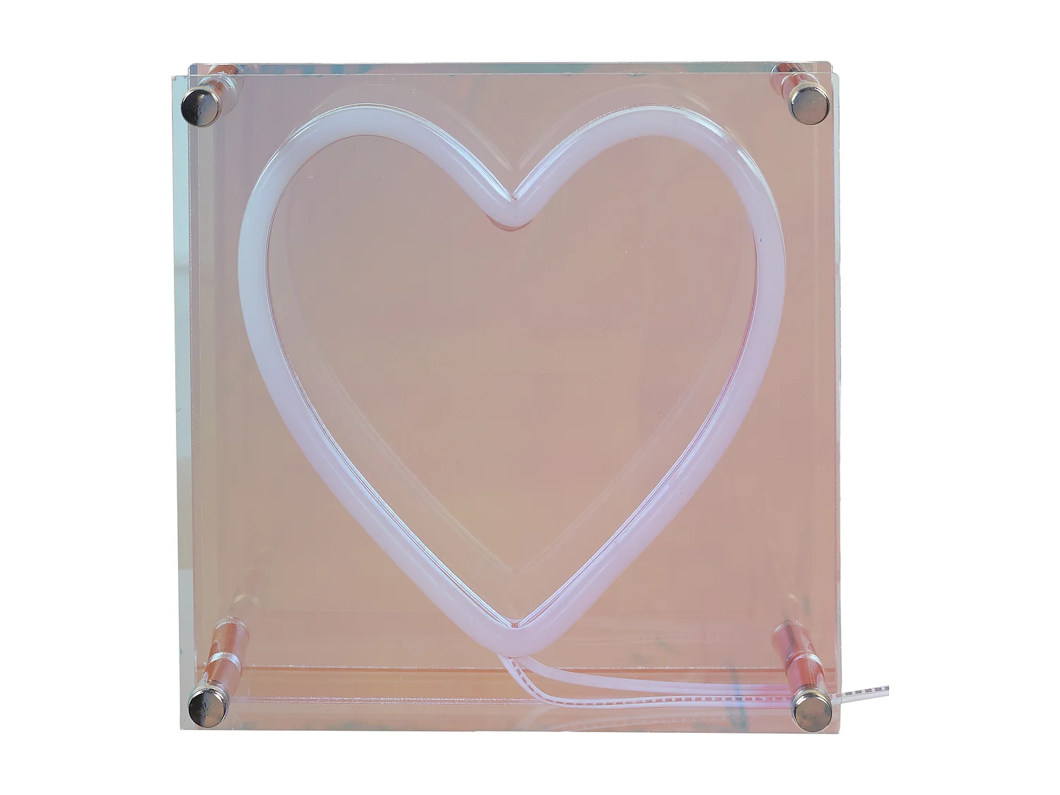 Lampe Acrylique Led  Perspective Blanc