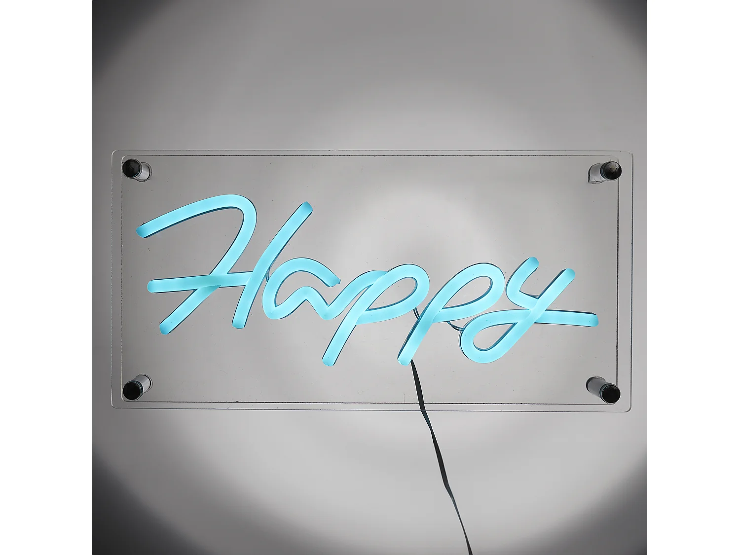 Lampe Acrylique Happy Bleu