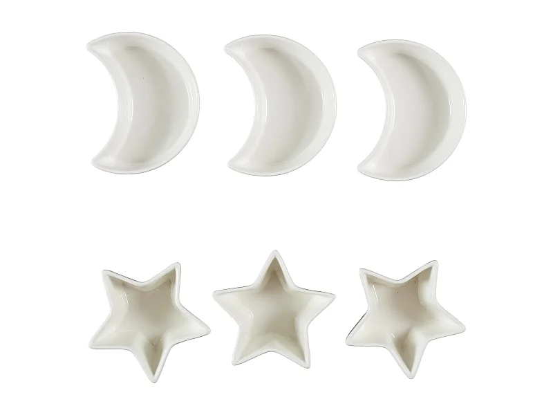 Service Vaiselles 6pcs Etoile Et Lune