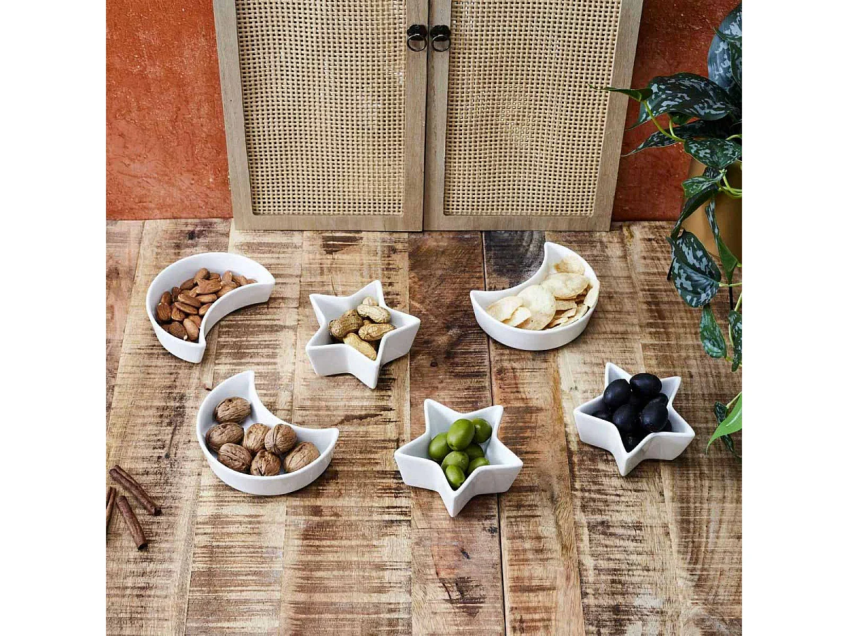 Service Vaiselles 6pcs Etoile Et Lune